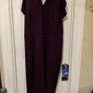 Eggplant Loft plus 20 jumpsuit BNWT